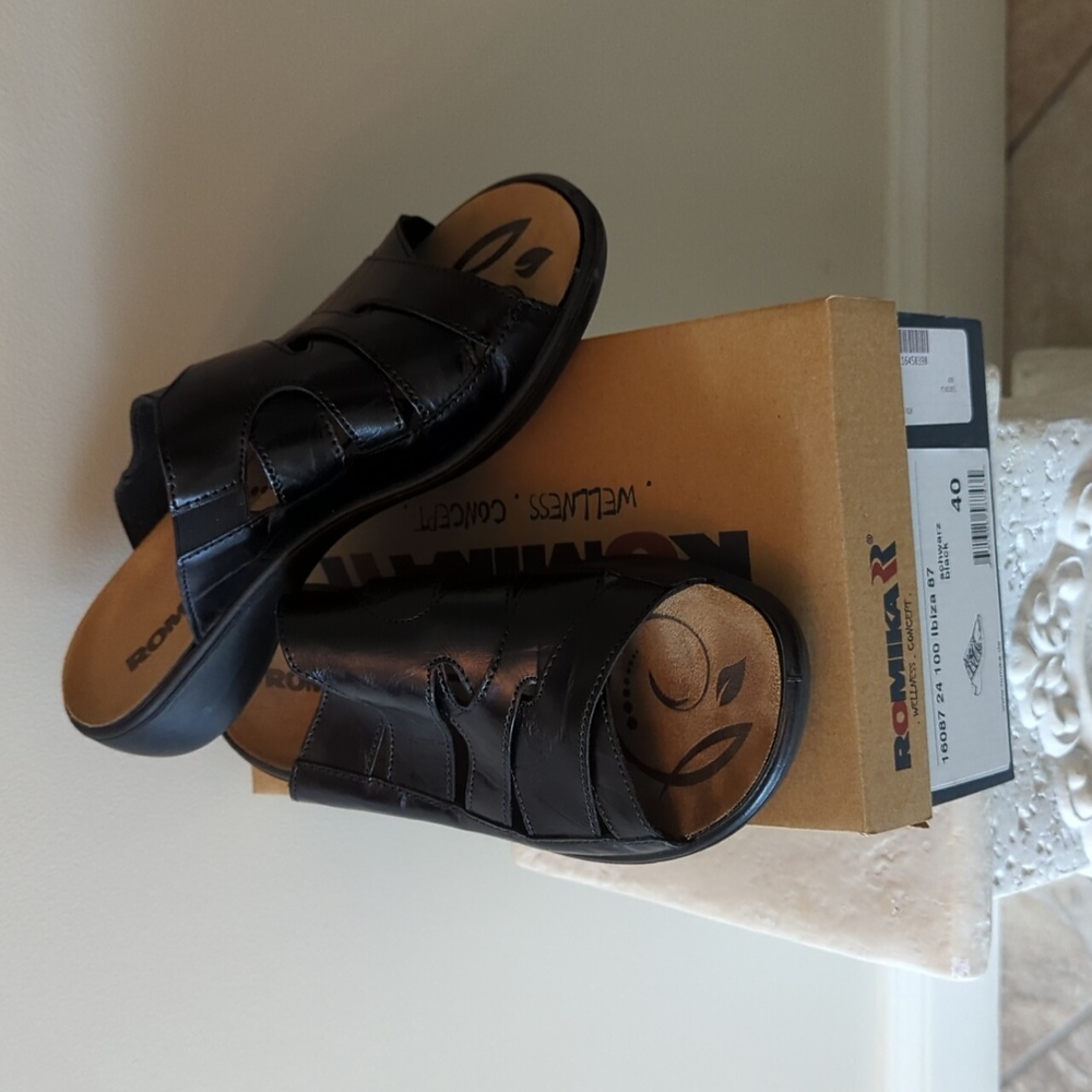 Nearly New Romika Ibiza Slides Sandals Size 40 9 10